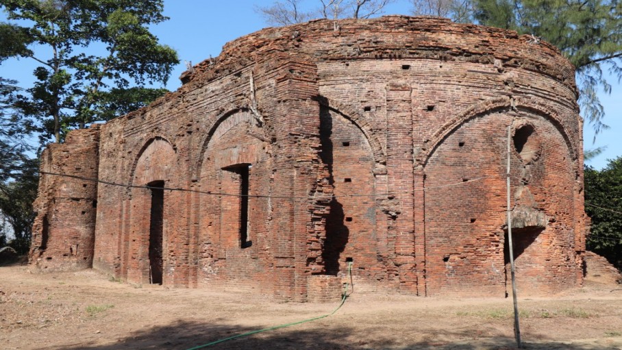 The church was erected in 1749-50 A. D. by Monseigneur Nerini, the second Vicar Apostolic of Ava and Pegu, and a member of the Barnabite Mission, which laboured in Pegu in the 18th century. The major part of the expenses of the erection was borne by Nicolai de Aguilar, a wealthy Armenian Merchant.:
